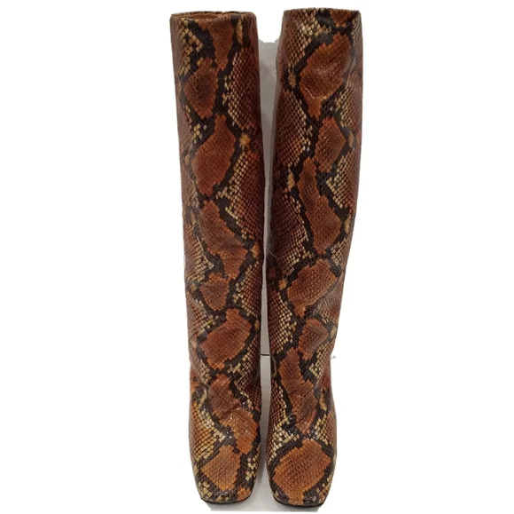 NEW MIISTA INGA SNAKE PRINT TALL BOOTS - Picture 2 of 6